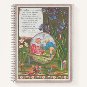 Whimsical Cute Antique Valentine, Kate Greenway Notebook