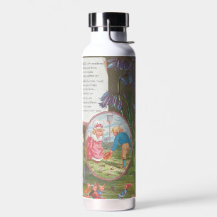Whimsical Cute Antique Valentine, Kate Greenway Water Bottle