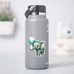 Whimsical cute elephant sticker for kids