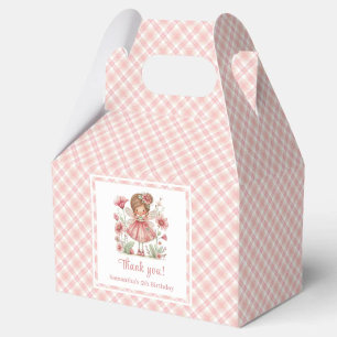 Whimsical Cute Fairy Blush Floral Girl Birthday Favor Box