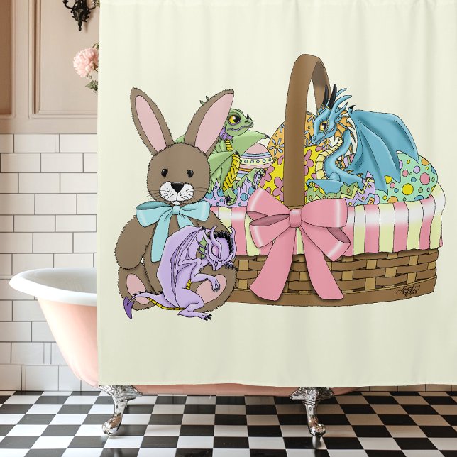Whimsical Cute Fantasy Dragons Easter Basket  (Creator Uploaded)