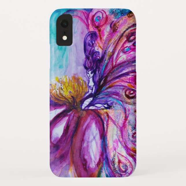 WHIMSICAL CUTE FLOWER FAIRY IN PINK,GOLD SPARKLES Case-Mate iPhone CASE (Back)