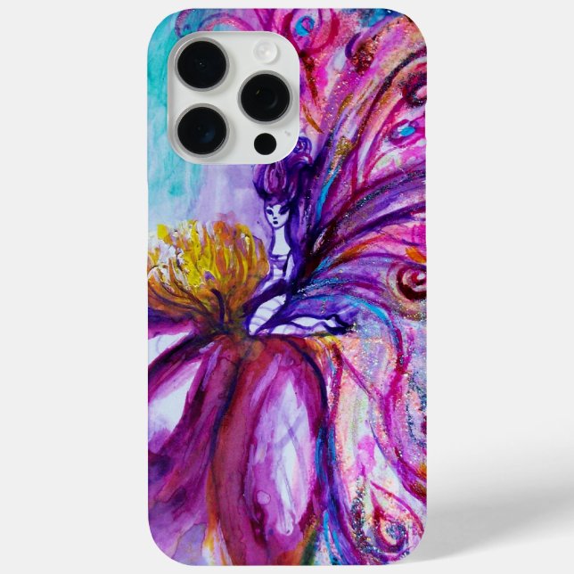 WHIMSICAL CUTE FLOWER FAIRY IN PINK,GOLD SPARKLES Case-Mate iPhone CASE (Back)