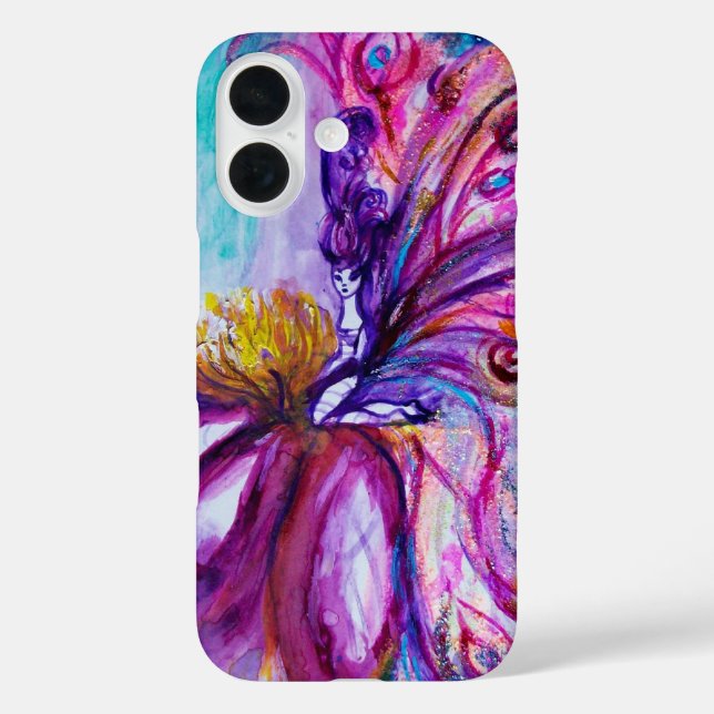 WHIMSICAL CUTE FLOWER FAIRY IN PINK,GOLD SPARKLES Case-Mate iPhone CASE (Back)