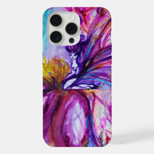 WHIMSICAL CUTE FLOWER FAIRY IN PINK,GOLD SPARKLES iPhone 15 PRO MAX CASE