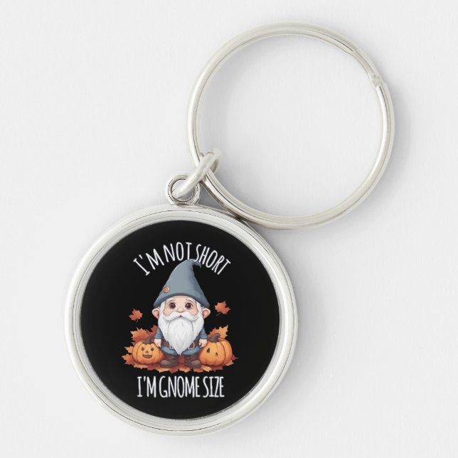 Whimsical Cute Gnome in Autumn Keychain (Front)