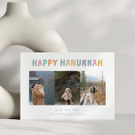 Whimsical Cute Happy Hanukkah Multi Photo Four Holiday Card<br><div class="desc">Whimsical Cute Happy Hanukkah Multi Photo Four Holiday Card</div>