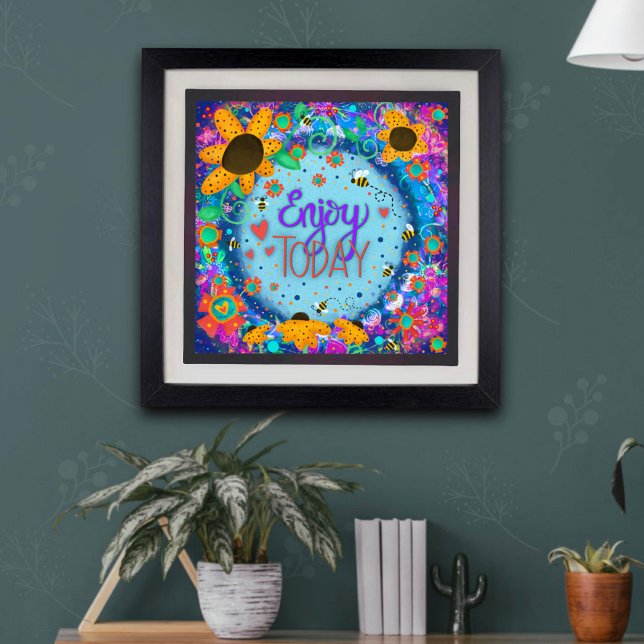 Whimsical Cute Inspiring Enjoy Today Inspirivity Poster (Creator Uploaded)