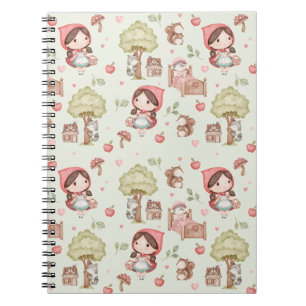 Whimsical Cute Little Red Riding Hood Storybook Notebook