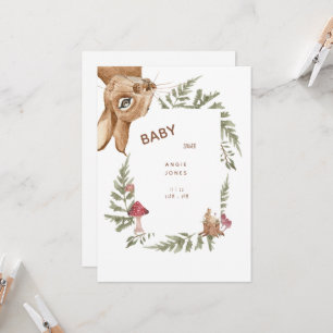 Whimsical Cute Rabbit Baby Shower Invitation