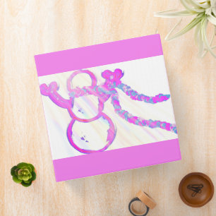 Whimsical cute snowman recipes binder