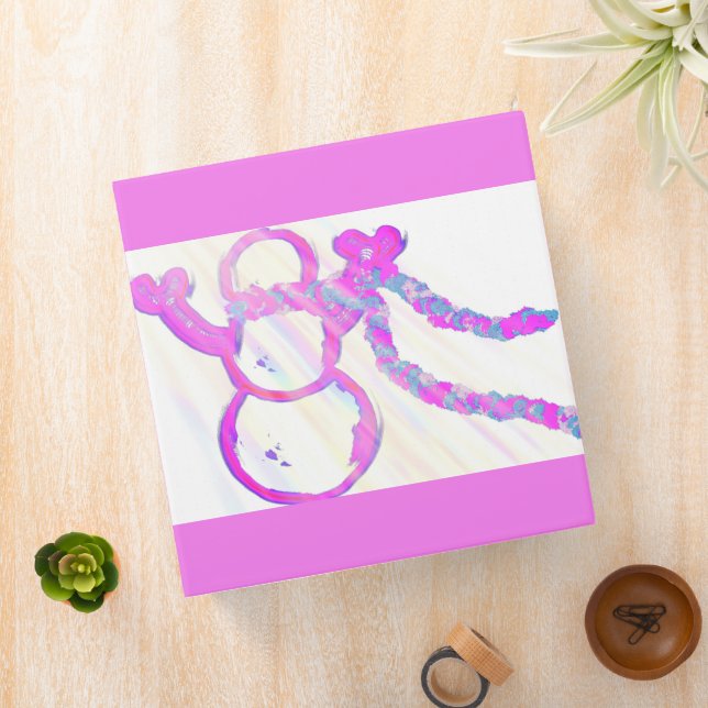 Whimsical cute snowman recipes binder (In Situ)