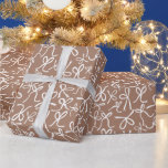 Whimsical Cute White Choco Bows Pattern Hanukkah Wrapping Paper<br><div class="desc">Check out this lovely gift wrap with a fun and simple bows pattern! Be sure to check out the other colours and more of my patterns! Also please carefully note how Zazzle prints the pattern and make sure the size is ok for your needs. They repeat the pattern each 36"...</div>