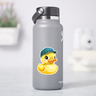 Whimsical cute yellow rubber duck decal