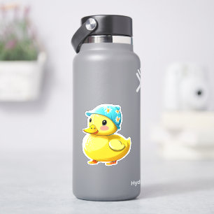 Whimsical cute yellow rubber duck decal