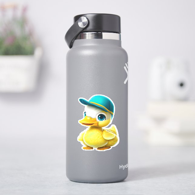 Whimsical cute yellow rubber duck decal (HydroFlask)