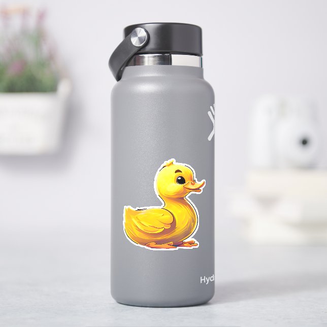Whimsical cute yellow rubber duck decal (HydroFlask)