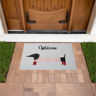 Whimsical Dachshund Doormat