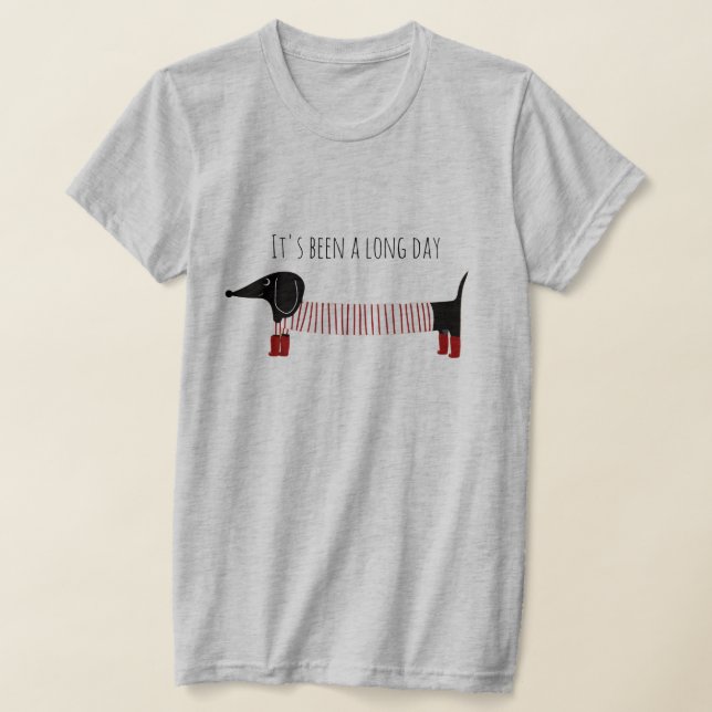 Whimsical Dachshund Long Day T-Shirt (Laydown)