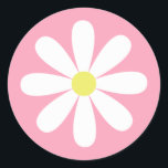 Whimsical Daisy Classic Round Sticker<br><div class="desc">.</div>