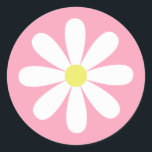 Whimsical Daisy Classic Round Sticker<br><div class="desc">.</div>