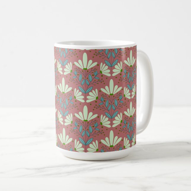 Whimsical daisy dreams floral mug (Front Right)