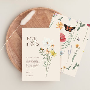 Whimsical Daisy Jaune Fleur sauvage Amour Et Merci