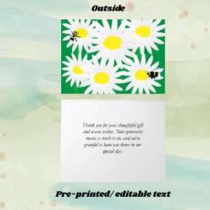 Whimsical Daisy Personalized Note Card