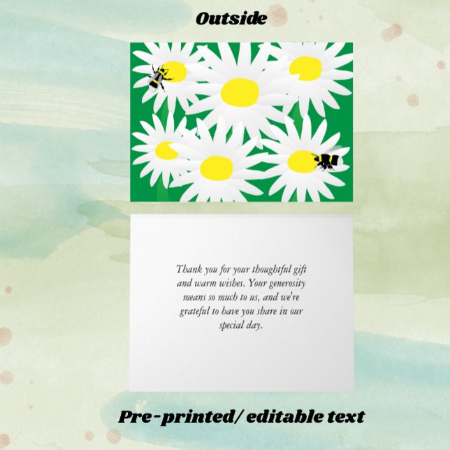 Whimsical Daisy Personalized Note Card (Creator Uploaded)