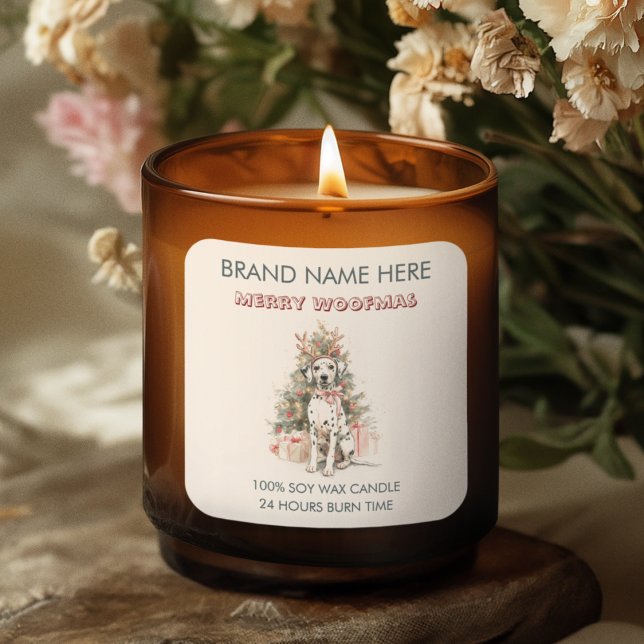 Whimsical Dalmatian Dog Christmas Labels (Creator Uploaded)