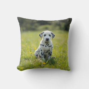 Whimsical Dalmatian Throw Pillow