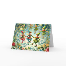 Whimsical Dancing Elves