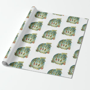 Whimsical Dancing Elves Wrapping Paper