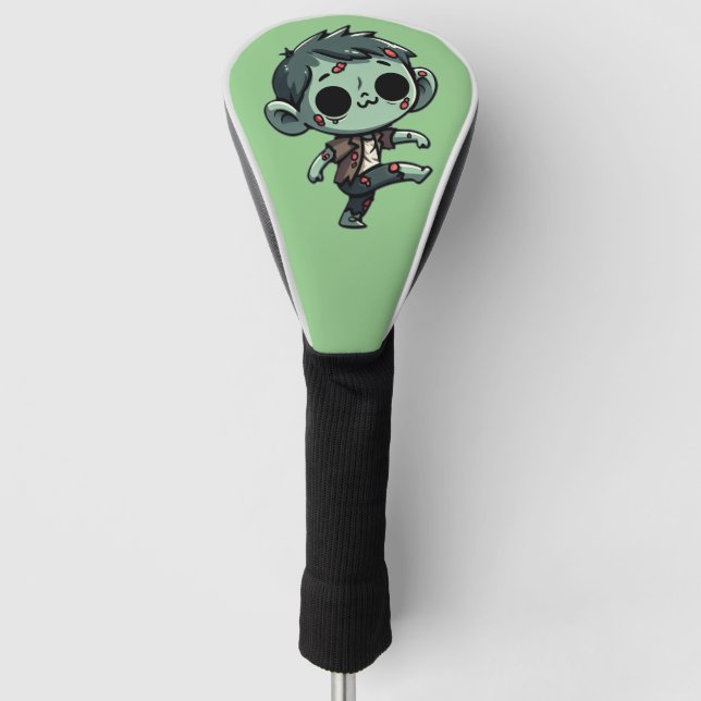Whimsical Dancing Zombie - Halloween Undead Golf Head Cover (Front)