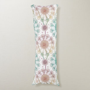 Whimsical Dandelion Breeze – Pastel Botanical Body Pillow