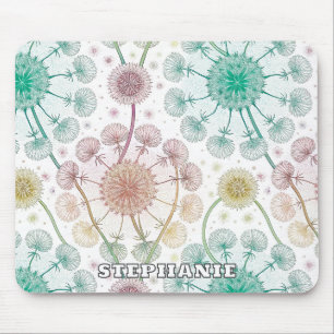 Whimsical Dandelion Breeze – Pastel Botanical Mouse Pad