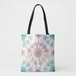 Whimsical Dandelion Breeze – Pastel Botanical Tote Bag
