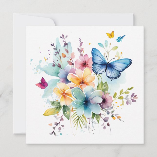 Whimsical Delights: Enchanted Garden Birthday Card (Front)