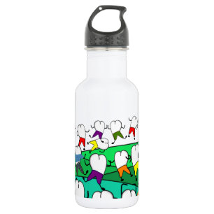 Whimsical Dental  Tooth Art 532 Ml Water Bottle