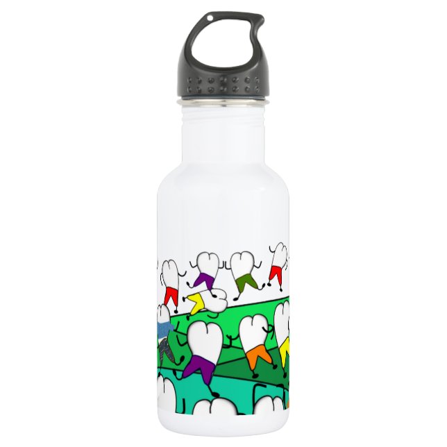 Whimsical Dental  Tooth Art 532 Ml Water Bottle (Front)