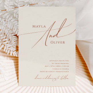 Whimsical Desert | Beige Casual Wedding Invitation