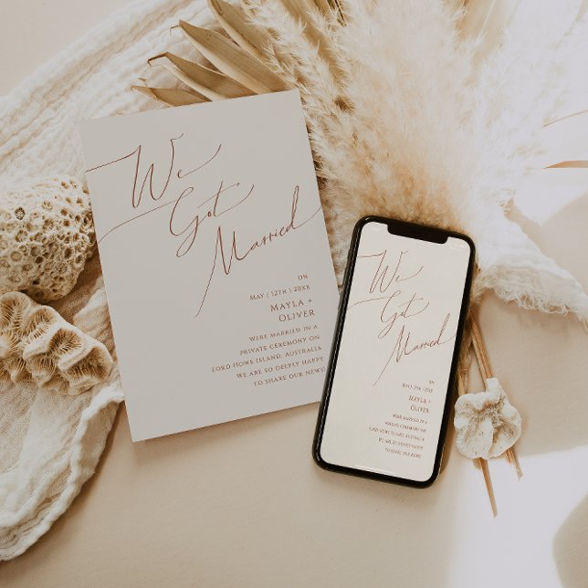 Whimsical Desert | Beige Elopement Announcement (Creator Uploaded)