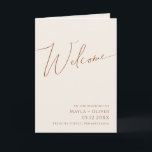 Whimsical Desert | Beige Folded Wedding Program<br><div class="desc">This whimsical desert | beige folded wedding program is perfect for your simple rustic western beige and terracotta earth tones wedding. The neutral earthy boho colour palette is vintage southwestern with a modern retro feel. The script is a delicate minimalist handwritten calligraphy that is quite elegant and romantic. The product...</div>