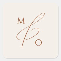 Whimsical Desert | Beige Monogram Envelope Seal