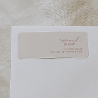 Whimsical Desert | Beige Return Address Label
