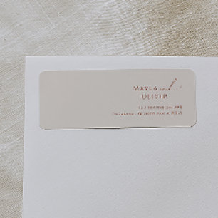Whimsical Desert Beige Return Address Label