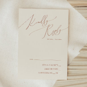 Whimsical Desert Beige RSVP Card