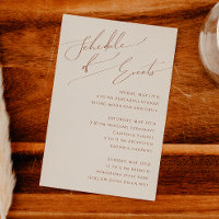 Whimsical Desert | Beige Schedule of Events