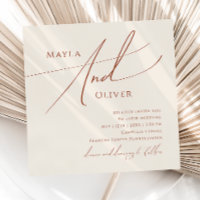 Whimsical Desert | Beige Square Wedding