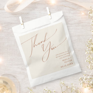 Whimsical Desert   Beige Thank You Favour Bag